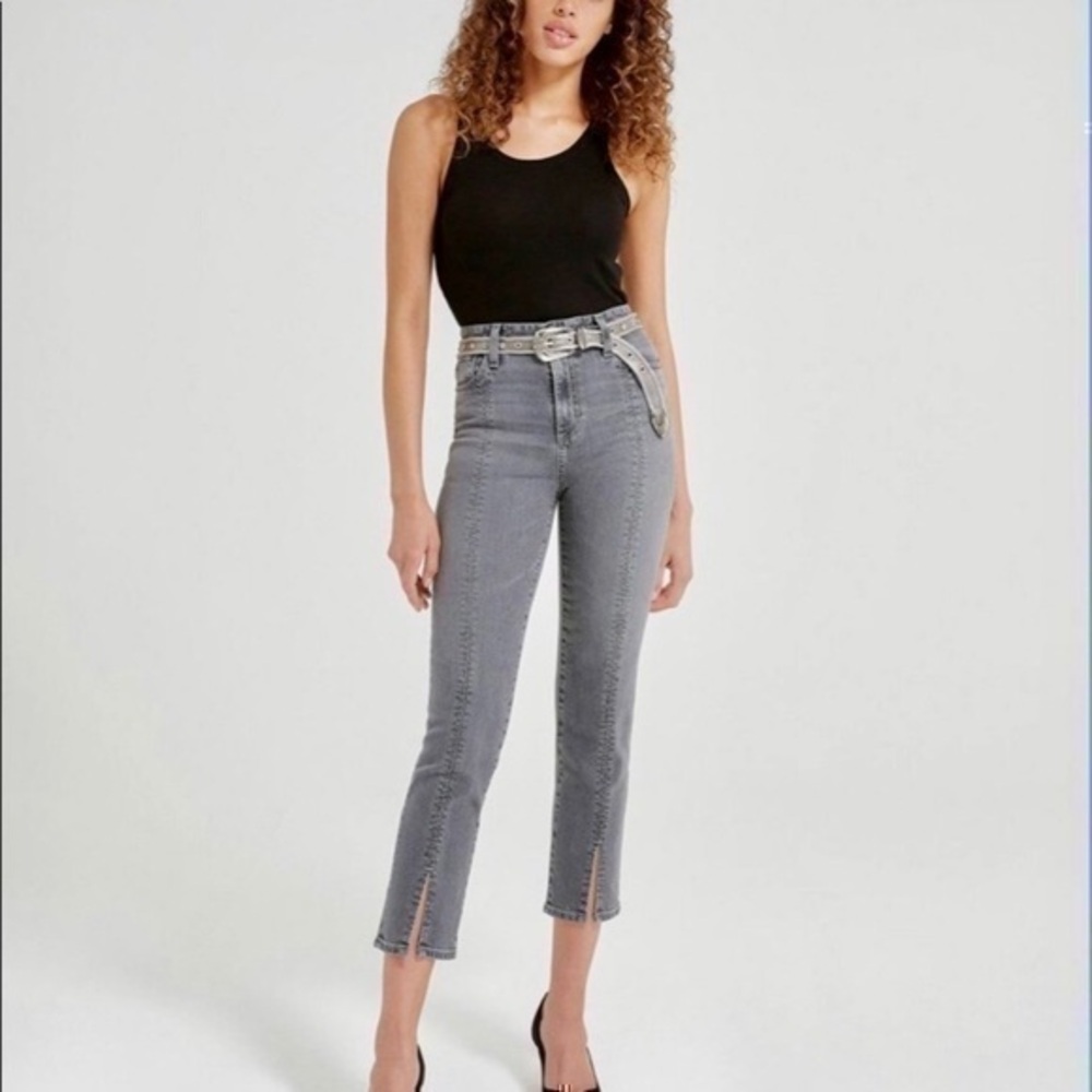 Ag Adriano Goldschmied The Isabelle High-Rise‎ Straight Crop Stretch Jeans 27